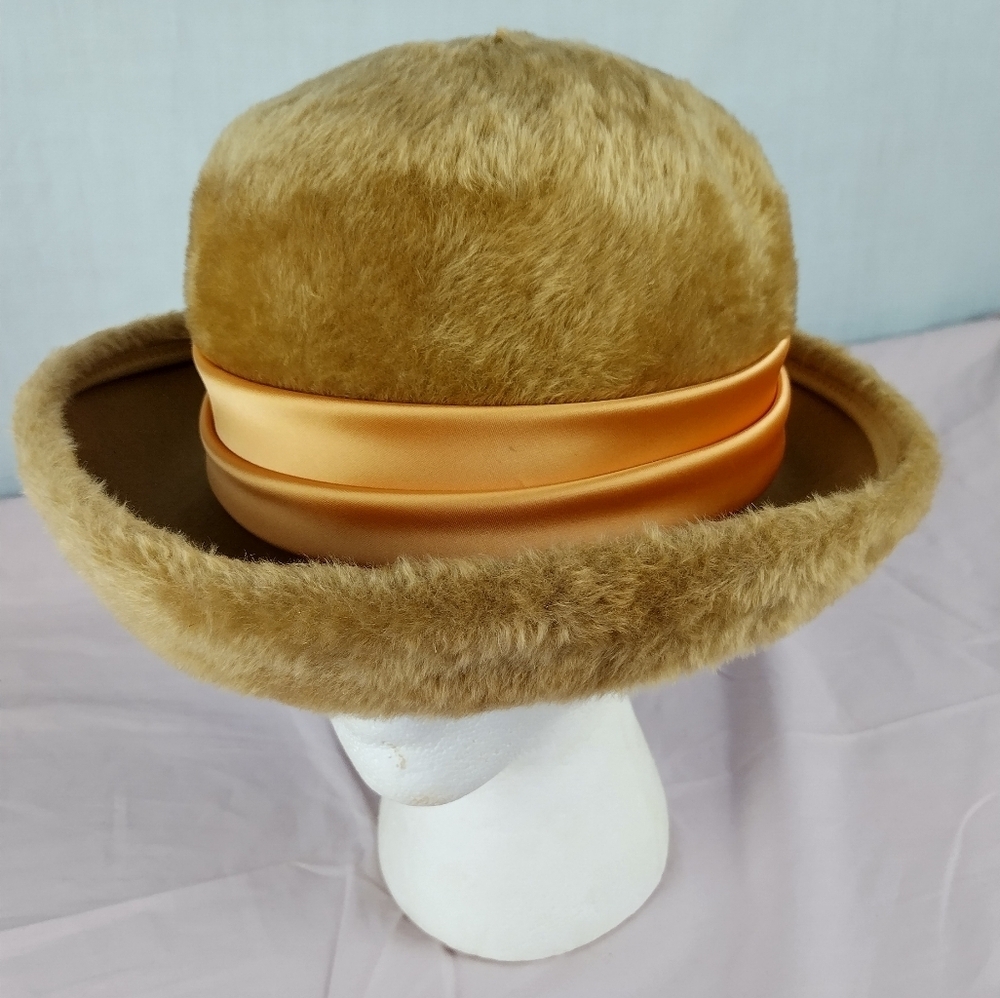 Vintage MCM Jean Arlett 1950s Fur Fashion Australia Ribbon Hat - Picture 2 of 14